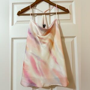 NWOT Express Cream Satin Dress